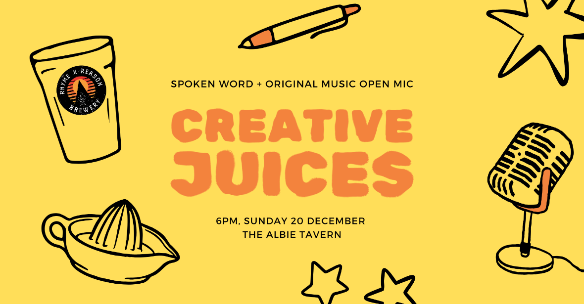 Creative Juices Spoken Word & Open Mic Night – December Edition