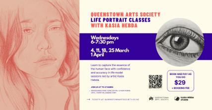 Te Wāhi Toi - Queenstown Arts Society - Life Portrait Classes with Kasia Hebda - 11 March 2026