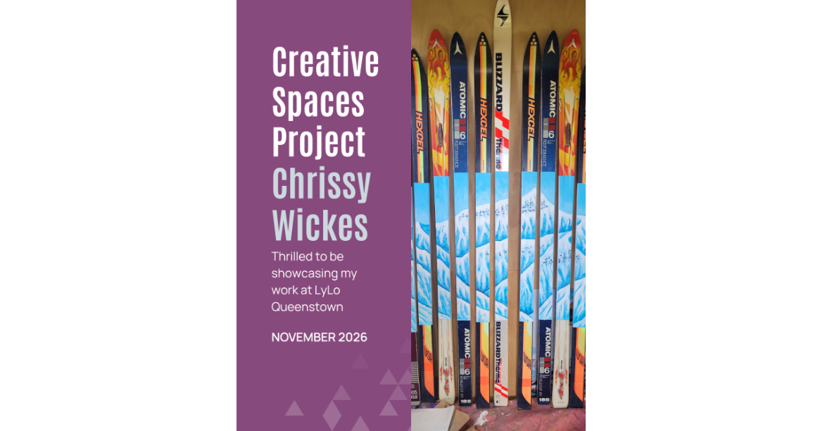 Creative Spaces @  LyLo. Chrissy Wickes showcasing my art at LyLo Queenstown.