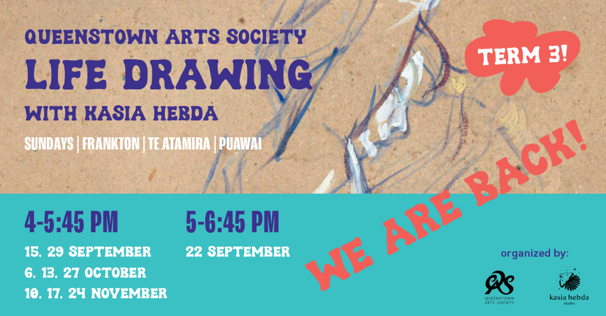 Queenstown Arts Society Life Drawing with Kasia Hebda - 10 November